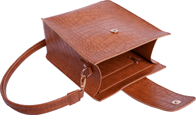 Tan leather shoulder bag